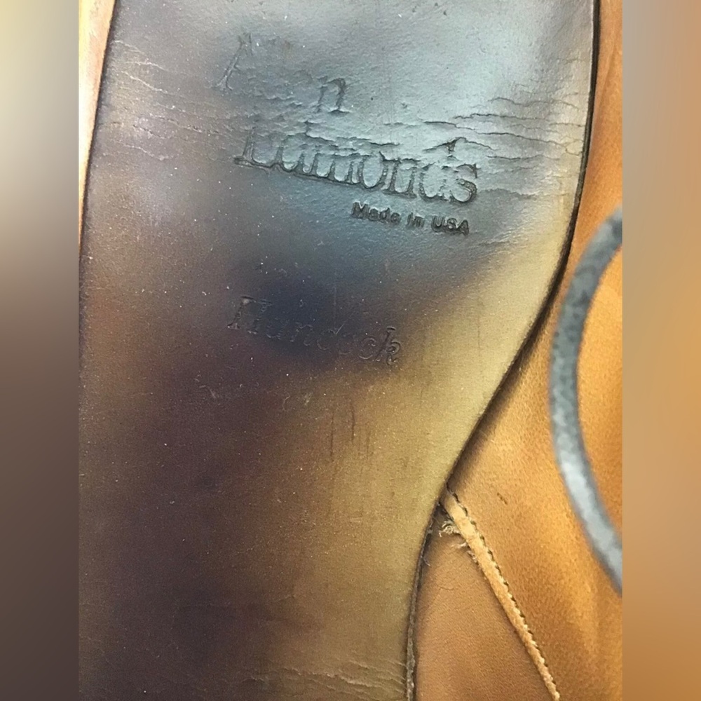 Allen Edmonds Hancock split toe shoes men’s 12 D brown - Picture 3 of 9